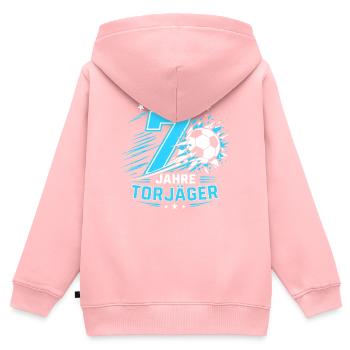7 Jahre Torjäger Fußball Geburtstag Kind Geschenk - Kinder Premium Organic Zip Hoodie - Rosa - Hinten - AI Model Kid Female (0cm)