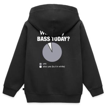 Bass Heute Lustiges Bassist Diagramm - Kinder Premium Organic Zip Hoodie - Schwarz - Hinten - AI Model Kid Male (0cm)