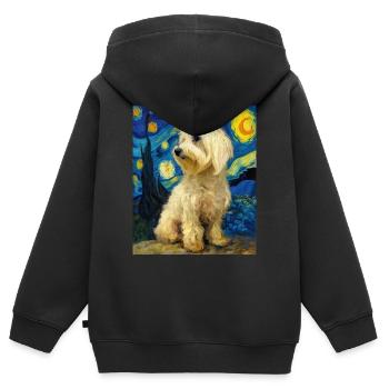 Havanais - Sweat Premium à capuche zippé enfant bio - noir - Dos - AI Model Kid Male (0cm)