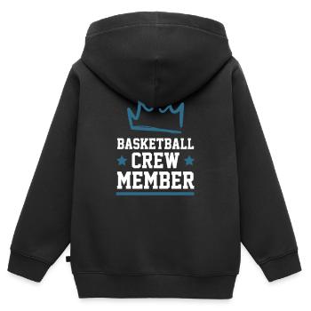 Équipe de basket-ball - Sweat Premium à capuche zippé enfant bio - noir - Dos - AI Model Kid Male (0cm)