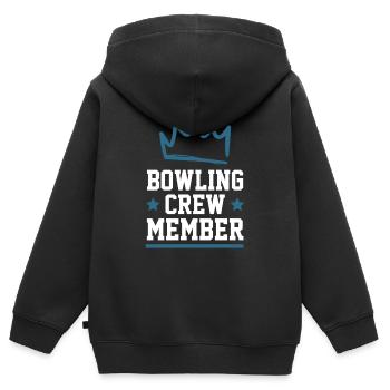 Équipe de bowling - Sweat Premium à capuche zippé enfant bio - noir - Dos - AI Model Kid Male (0cm)