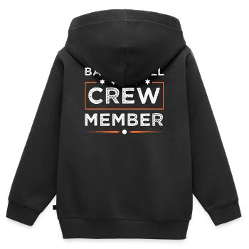 Équipe de basket-ball - Sweat Premium à capuche zippé enfant bio - noir - Dos - AI Model Kid Male (0cm)