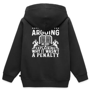 Nicht streiten Erkläre Strafe – Sport-Tee - Kinder Premium Organic Zip Hoodie - Schwarz - Hinten - AI Model Kid Male (0cm)