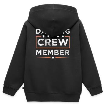Dancing Crew - Kinder Premium Organic Zip Hoodie - Schwarz - Hinten - AI Model Kid Male (0cm)