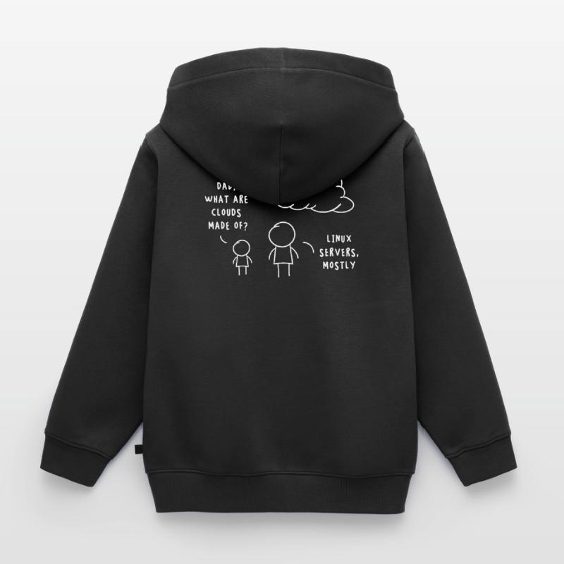 Linux Server Cloud Computing Funny Saying Kids Premium Organic Zip-up Hoodie