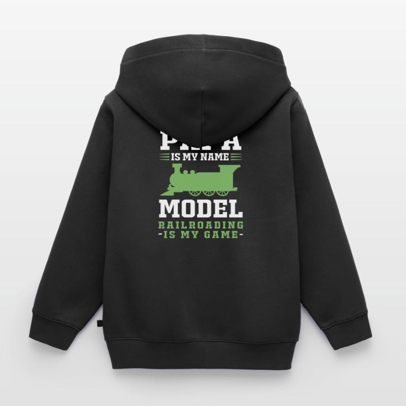Model Railway Model Making Model Maker Kids Premium Organic Zip-up Hoodie