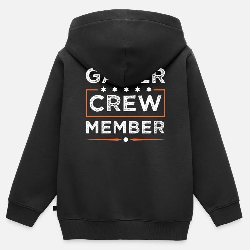 Équipe de joueurs - Sweat Premium à capuche zippé enfant bio - noir
