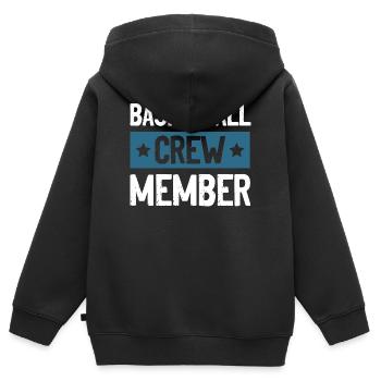 Équipe de basket-ball - Sweat Premium à capuche zippé enfant bio - noir - Dos - AI Model Kid Male (0cm)