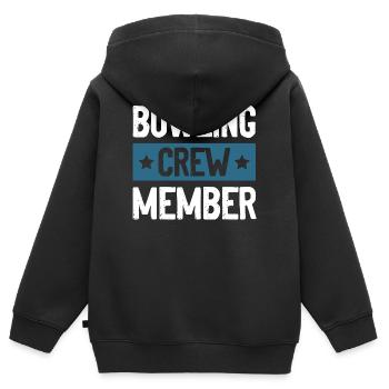 Équipe de bowling - Sweat Premium à capuche zippé enfant bio - noir - Dos - AI Model Kid Male (0cm)