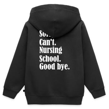 Citation d’adieu de l’école d’infirmières - Sweat Premium à capuche zippé enfant bio - noir - Dos - AI Model Kid Male (0cm)