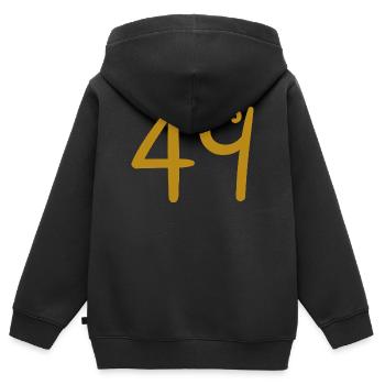 49 - Sweat Premium à capuche zippé enfant bio - noir - Dos - AI Model Kid Male (0cm)