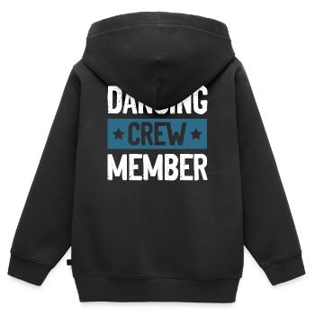 Dancing Crew - Kinder Premium Organic Zip Hoodie - Schwarz - Hinten - AI Model Kid Male (0cm)