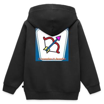 Sagittarius - Kids Premium Organic Zip-up Hoodie - black - Back - AI Model Kid Male (0cm)