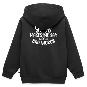Golf bringt mich dazu, Schimpfwörter zu sagen Humor - Kinder Premium Organic Zip Hoodie - Schwarz - Hinten - AI Model Kid Male (0cm)