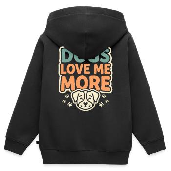 Technicien en chenil, assistant en chenil, soins aux animaux - Sweat Premium à capuche zippé enfant bio - noir - Dos - AI Model Kid Male (0cm)
