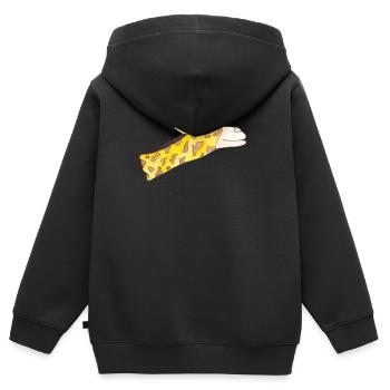 Girafe au vent - Sweat Premium à capuche zippé enfant bio - noir - Dos - AI Model Kid Male (0cm)