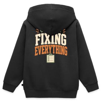 Leiter Der Kindertagesstätte, Leiter Der Vorschule - Kinder Premium Organic Zip Hoodie - Schwarz - Hinten - AI Model Kid Male (0cm)