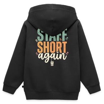Leiter Der Kindertagesstätte, Leiter Der Vorschule - Kinder Premium Organic Zip Hoodie - Schwarz - Hinten - AI Model Kid Male (0cm)