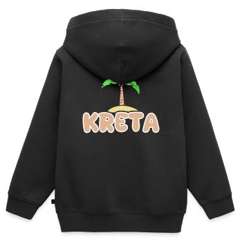 Kreta als Urlaub - Kinder Premium Organic Zip Hoodie - Schwarz - Hinten - AI Model Kid Male (0cm)