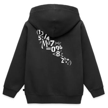 Mathematiker Lehrer Zahlen Zeichen Analyst  - Kinder Premium Organic Zip Hoodie - Schwarz - Hinten - AI Model Kid Male (0cm)