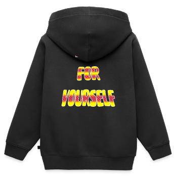 Fais-le étoile - Sweat Premium à capuche zippé enfant bio - noir - Dos - AI Model Kid Male (0cm)