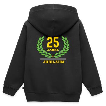 Trainerin Jubiläum 25 Jahre 25 jähriges Jubi - Kinder Premium Organic Zip Hoodie - Schwarz - Hinten - AI Model Kid Male (0cm)