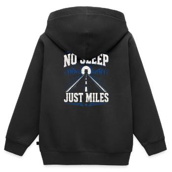 Lastwagen Fahrer - No Sleep Just Miles - Kinder Premium Organic Zip Hoodie - Schwarz - Hinten - AI Model Kid Male (0cm)