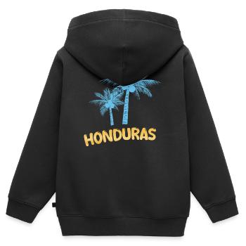 Honduras als Palmen - Kinder Premium Organic Zip Hoodie - Schwarz - Hinten - AI Model Kid Male (0cm)
