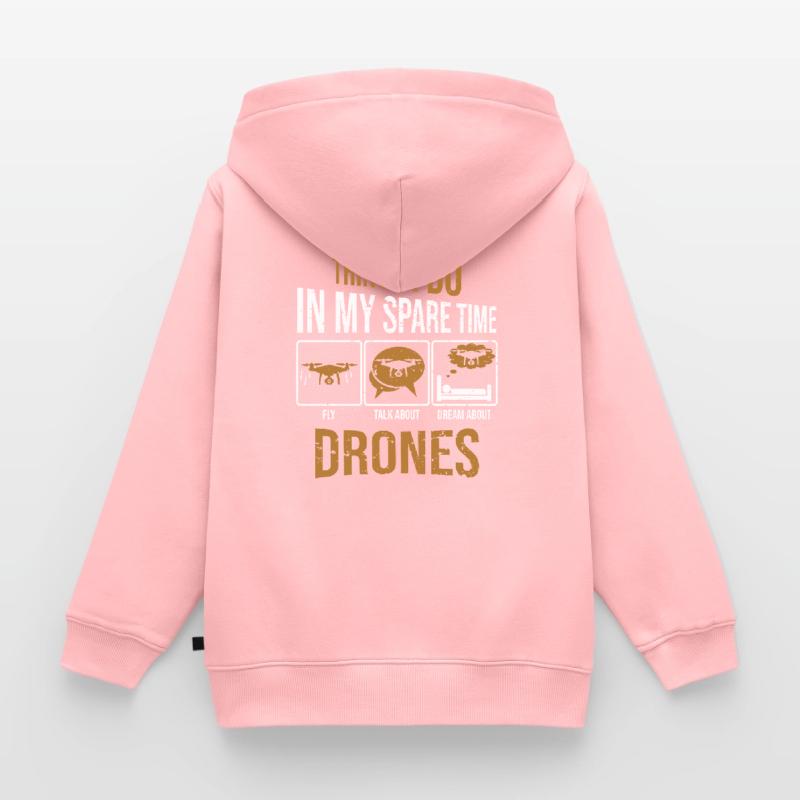 Courses de drones : choses que je fais avec ma machine de course de course Sweat Premium à capuche zippé enfant bio