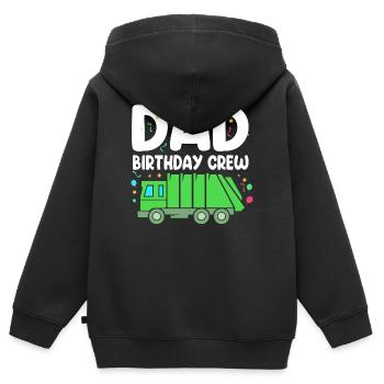 Mülleimer Müllwagen Müllauto Müllmann - Kinder Premium Organic Zip Hoodie - Schwarz - Hinten - AI Model Kid Male (0cm)