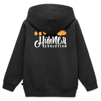 Poulets Whisperer Poulets Poulets Poulets Gardiens de poulets - Sweat Premium à capuche zippé enfant bio - noir - Dos - AI Model Kid Male (0cm)