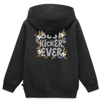 Best Kicker Ever – Soccer - Kids Premium Organic Zip-up Hoodie - black - Back - AI Model Kid Male (0cm)
