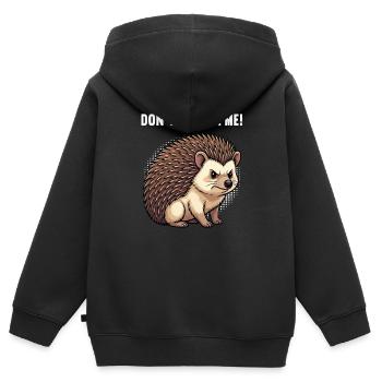 Don't Bother Me Hedgehog Hedgehog Lover Hedgehog Stinger - Kids Premium Organic Zip-up Hoodie - black - Back - AI Model Kid Male (0cm)