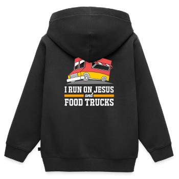 Imbiss Food Truck - Kinder Premium Organic Zip Hoodie - Schwarz - Hinten - AI Model Kid Male (0cm)