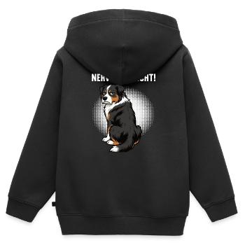 Nerv Mich Nicht Australian Shepherd Aussie Aussies - Kinder Premium Organic Zip Hoodie - Schwarz - Hinten - AI Model Kid Male (0cm)