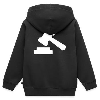 Avocat Droit Droit Avocat Balance Droit Judiciaire - Sweat Premium à capuche zippé enfant bio - noir - Dos - AI Model Kid Male (0cm)
