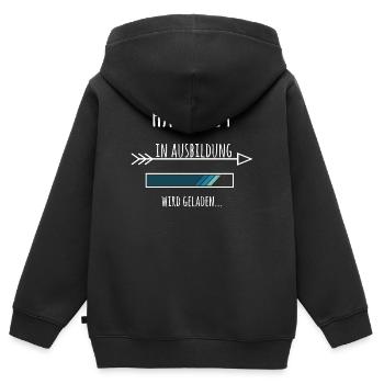 Hausarzt Ausbildung Medizinstudium Arzt Medizin  - Kinder Premium Organic Zip Hoodie - Schwarz - Hinten - AI Model Kid Male (0cm)