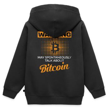 Crypto Investieren Bitcoin Trader Chart - Kinder Premium Organic Zip Hoodie - Schwarz - Hinten - AI Model Kid Male (0cm)