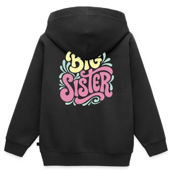 Célébration des grandes sœurs - Sweat Premium à capuche zippé enfant bio - noir - Dos - AI Model Kid Male (0cm)