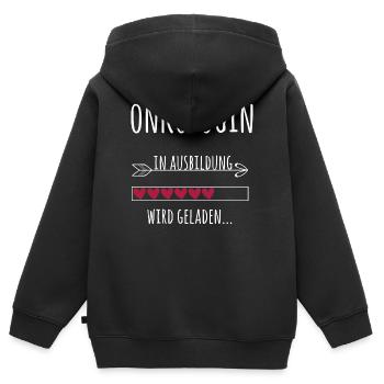 Onkologin Ausbildung Medizinstudium Ärztin Medizin - Kinder Premium Organic Zip Hoodie - Schwarz - Hinten - AI Model Kid Male (0cm)