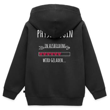 Physiologin Ausbildung Medizinstudium Ärztin - Kinder Premium Organic Zip Hoodie - Schwarz - Hinten - AI Model Kid Male (0cm)