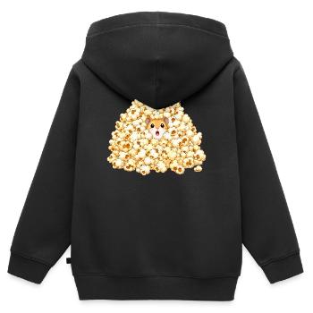 Hamster in Popcorn Hill - Kids Premium Organic Zip-up Hoodie - black - Back - AI Model Kid Male (0cm)