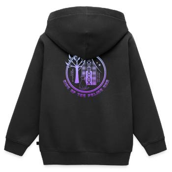 Aufstieg der Katzenära - Kinder Premium Organic Zip Hoodie - Schwarz - Hinten - AI Model Kid Male (0cm)