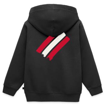 Austria - Kids Premium Organic Zip-up Hoodie - black - Back - AI Model Kid Male (0cm)
