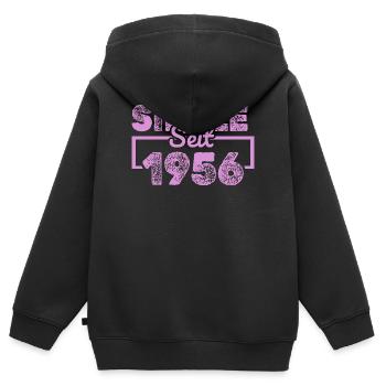seit 1956 - Kinder Premium Organic Zip Hoodie - Schwarz - Hinten - AI Model Kid Male (0cm)