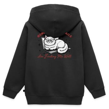 Hangover on the laptop: No mails - Kids Premium Organic Zip-up Hoodie - black - Back - AI Model Kid Male (0cm)