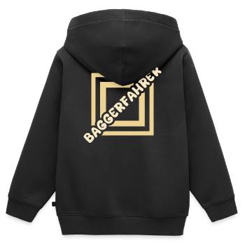 Excavator Operator - Kids Premium Organic Zip-up Hoodie - black - Back - AI Model Kid Male (0cm)