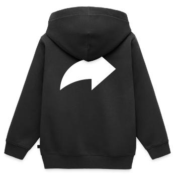 Pfeil, share - Kids Premium Organic Zip-up Hoodie - black - Back - AI Model Kid Male (0cm)