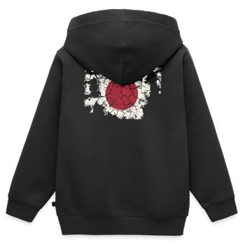 Japan Flagge - Vintage - Kinder Premium Organic Zip Hoodie - Schwarz - Hinten - AI Model Kid Male (0cm)