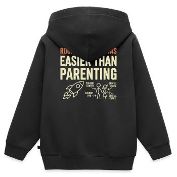 Space Dad Galaxy Dad Best Dad In The Galaxy - Kinder Premium Organic Zip Hoodie - Schwarz - Hinten - AI Model Kid Male (0cm)